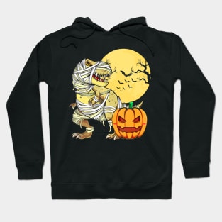 Dinosaur T-rex Pumpkin Mummy Boys Halloween Party Hoodie